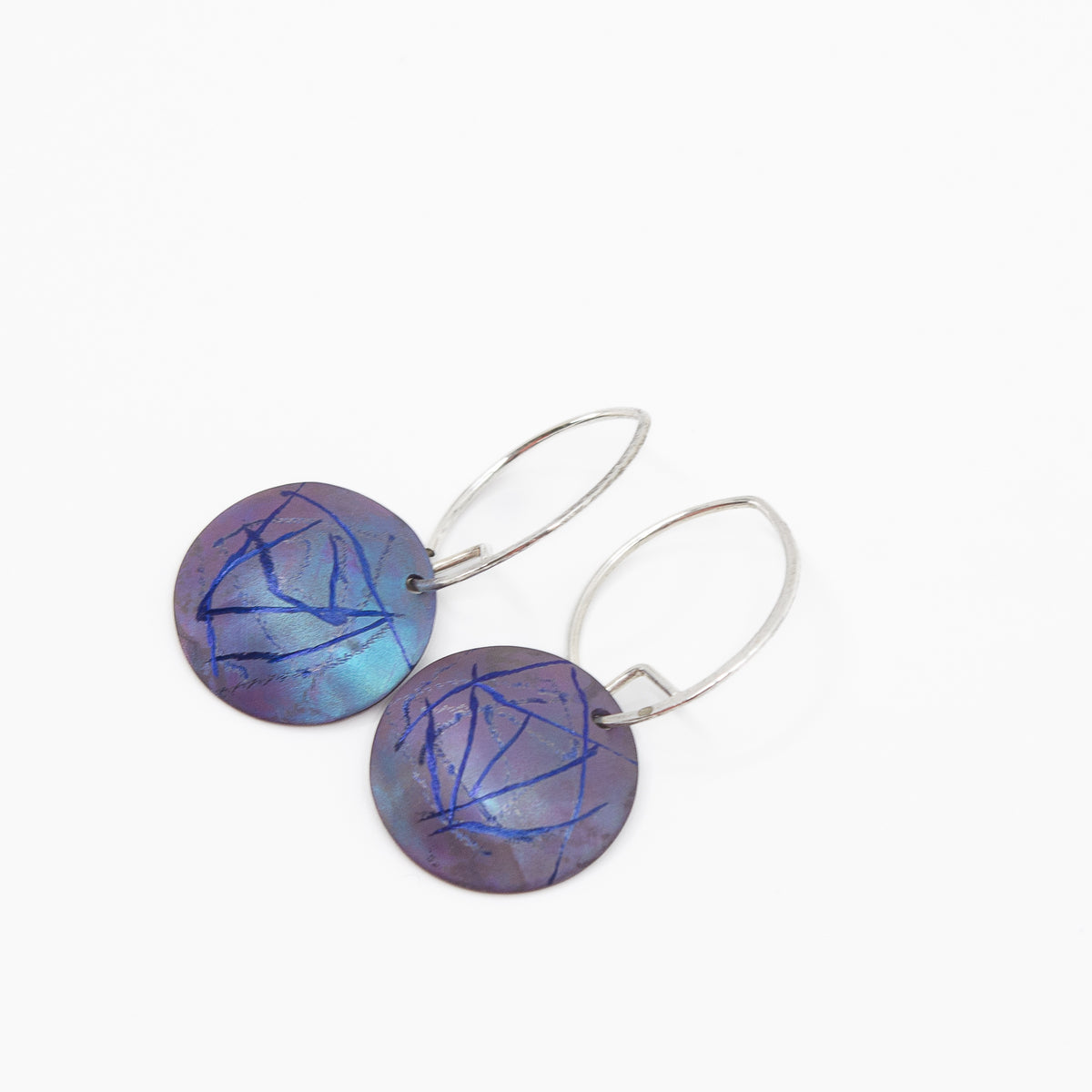 Scribble blue earrings