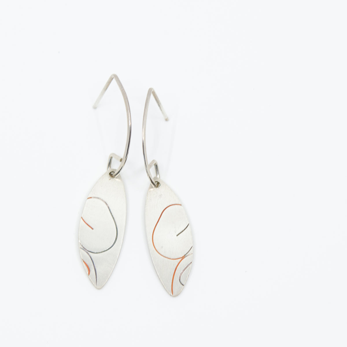 Imprinted leaf earrings