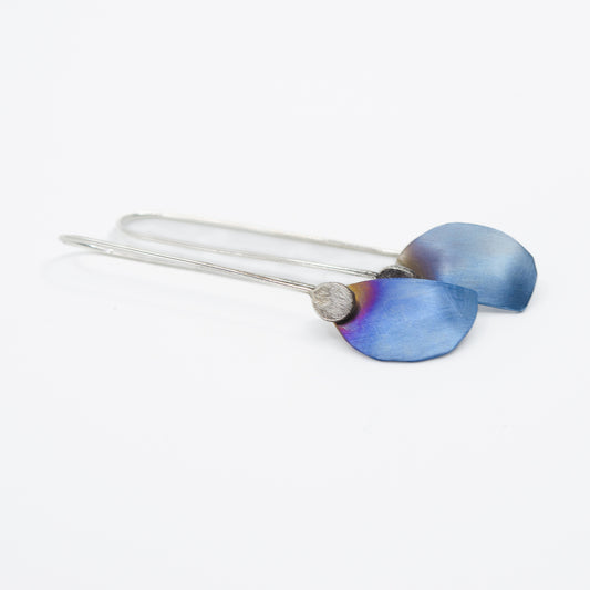 Blue long earrings