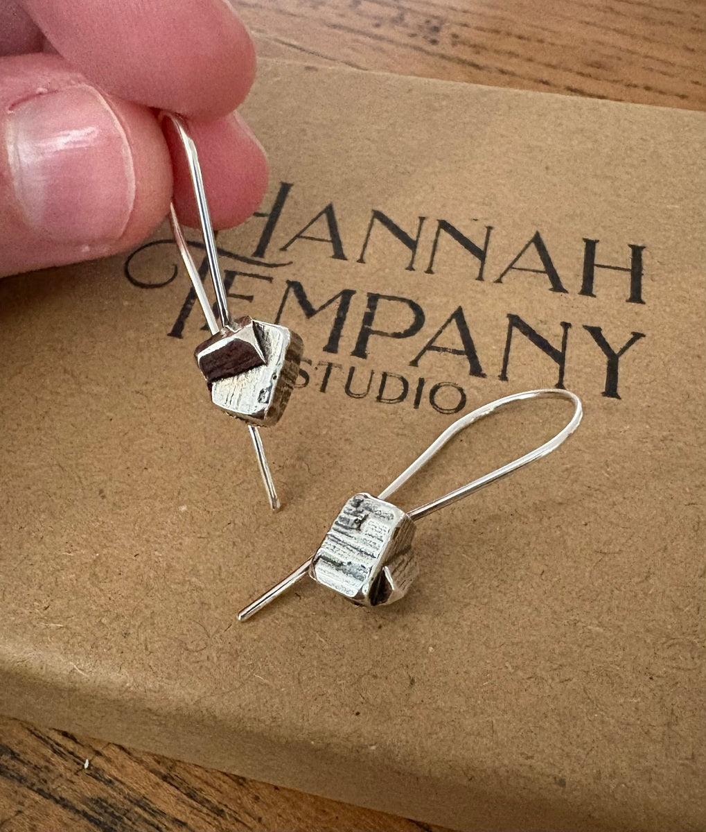 Sand Cast Geometric Earrings (HT11)