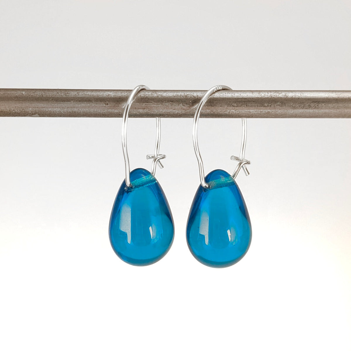 Capri blue teardrop earrings