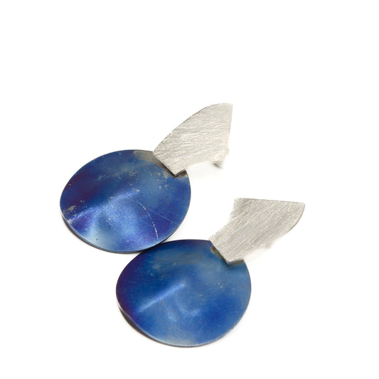 Bold blue earrings