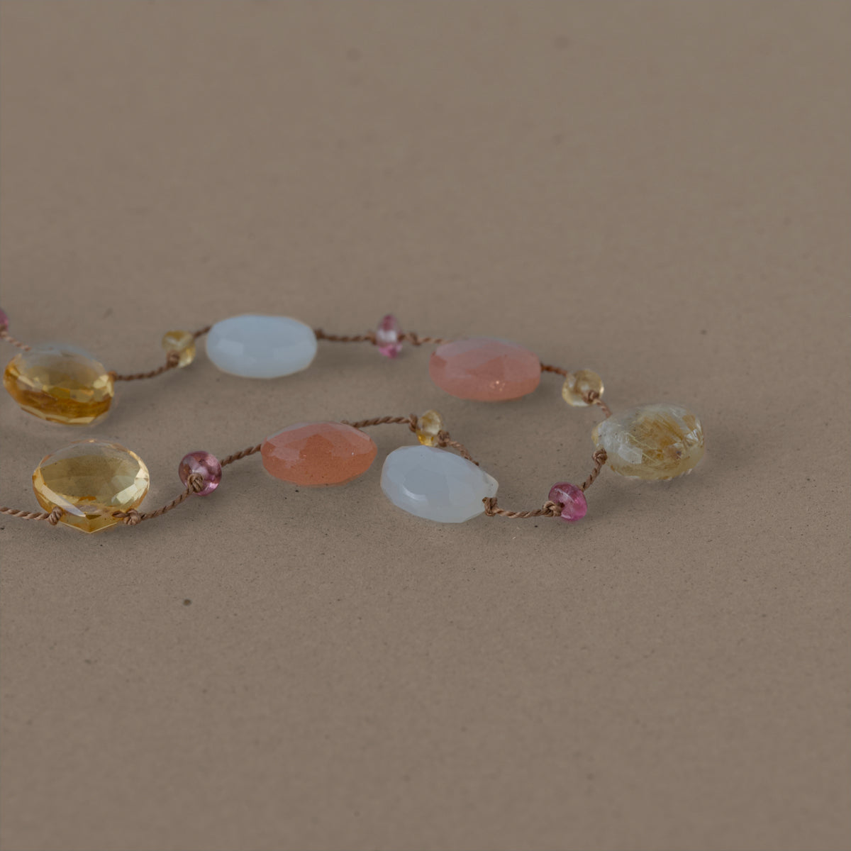 Lido Moonstone Citrine Necklace