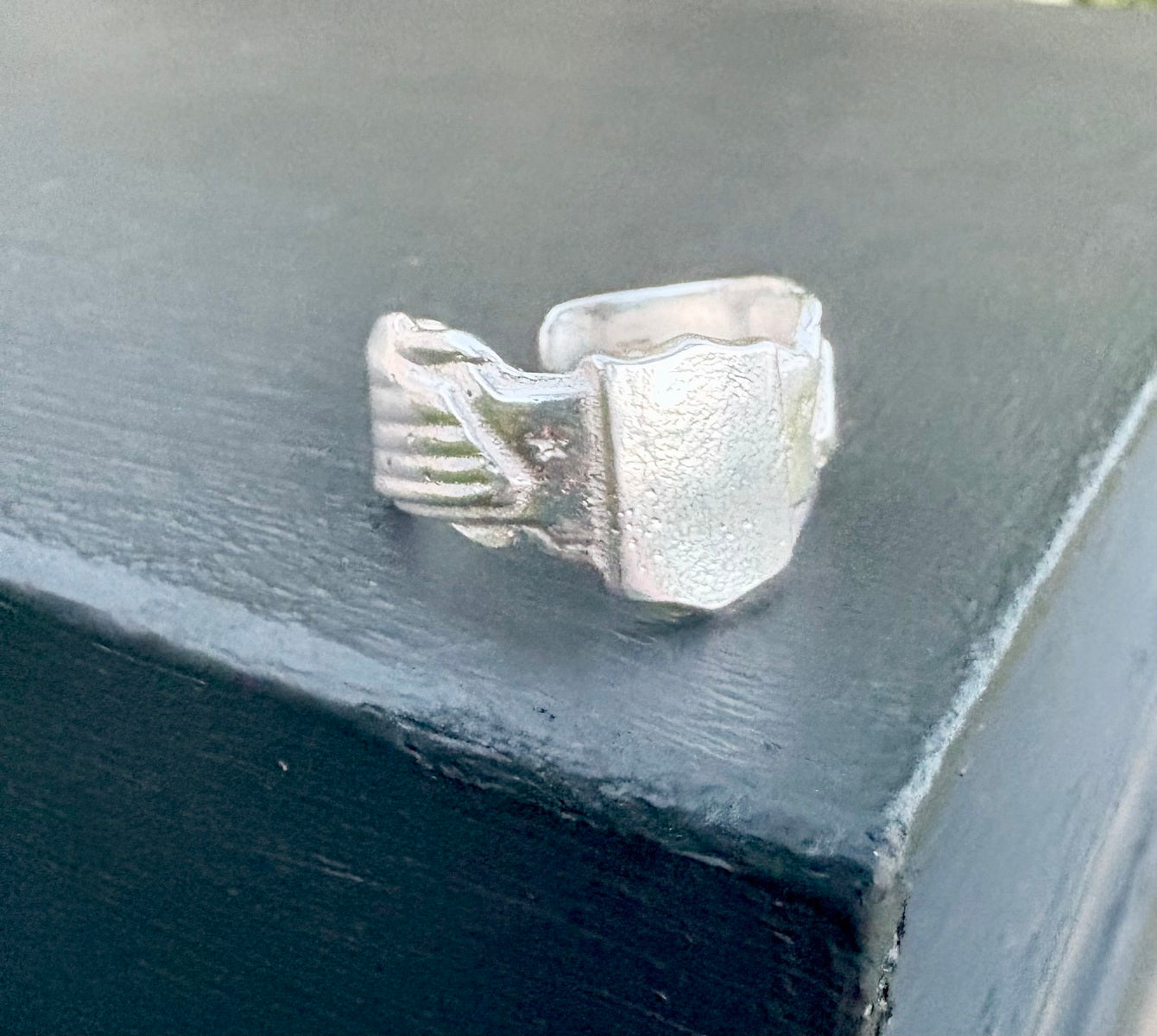 Sand Cast Aviator Ring Size V (HT5)