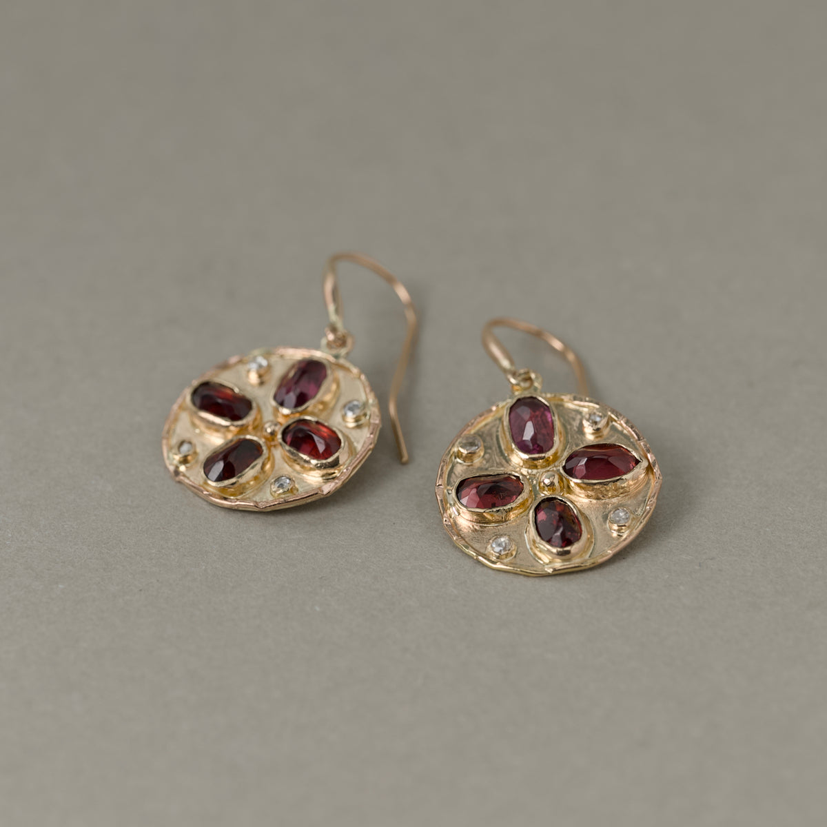 Florin Alta Malaia Garnet Earrings
