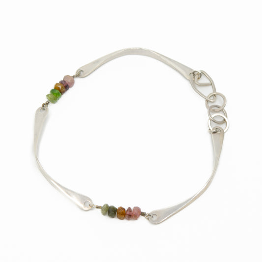 Tourmaline silver bracelet