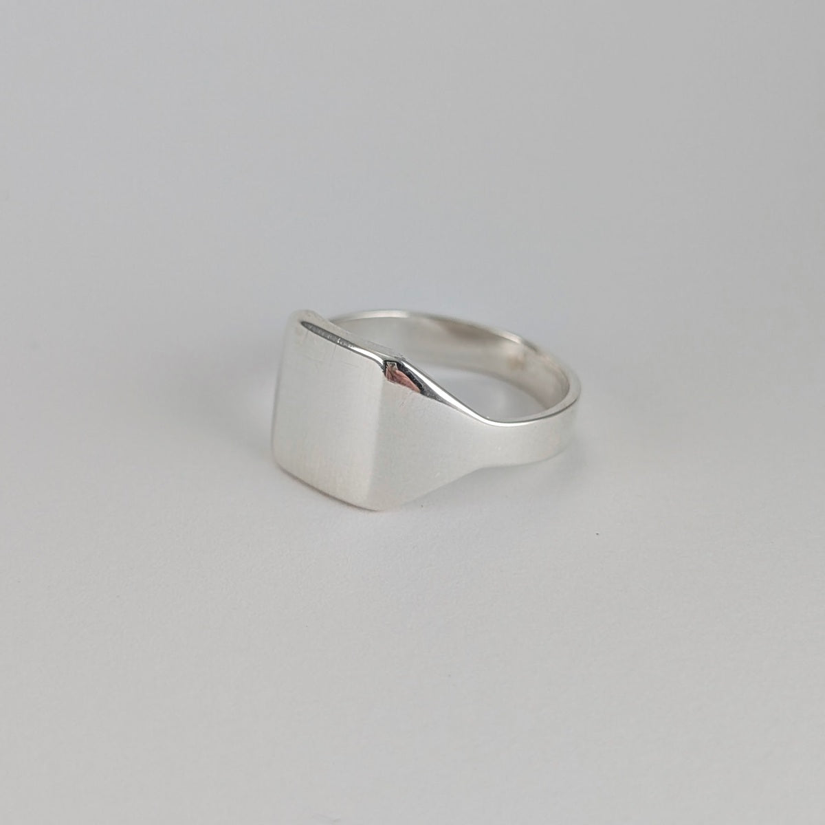 Square sterling silver signet ring