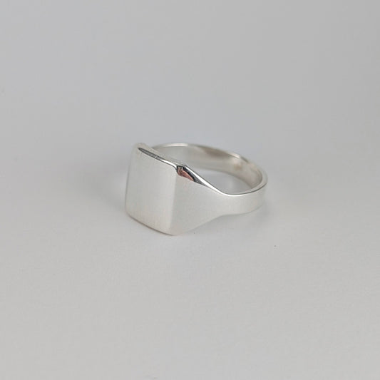 Square sterling silver signet ring
