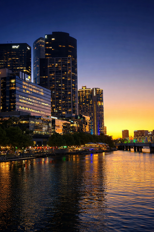 Melbourne's Golden Reflections