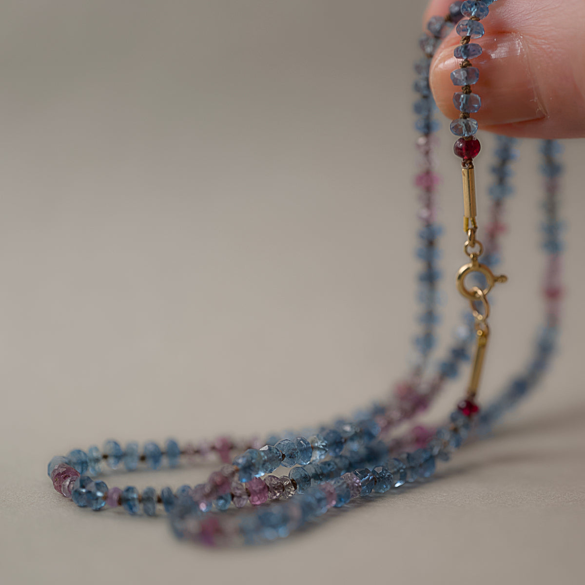 Lido Aquamarine Sapphire Gemstone Necklace
